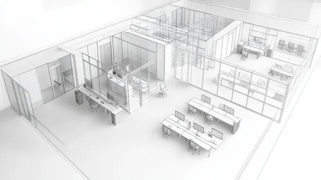 Architectural Wireframe Model